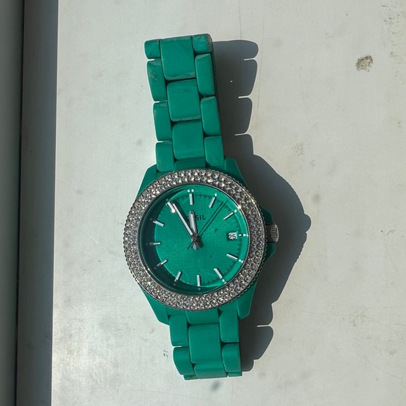 Ladies Fossil Cecil Watch Green Stainless - Picture 4 of 4